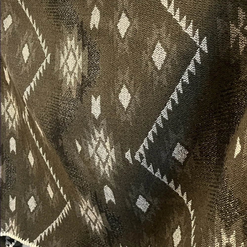 Express Reversible Aztec‎ Print Poncho Blanket Sweater OS